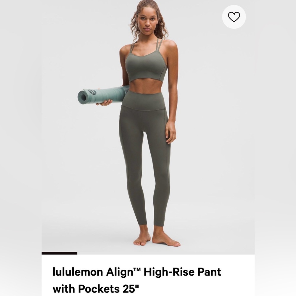 NWOT Lululemon Align High Rise Pant with Pockets 25" Sz 4